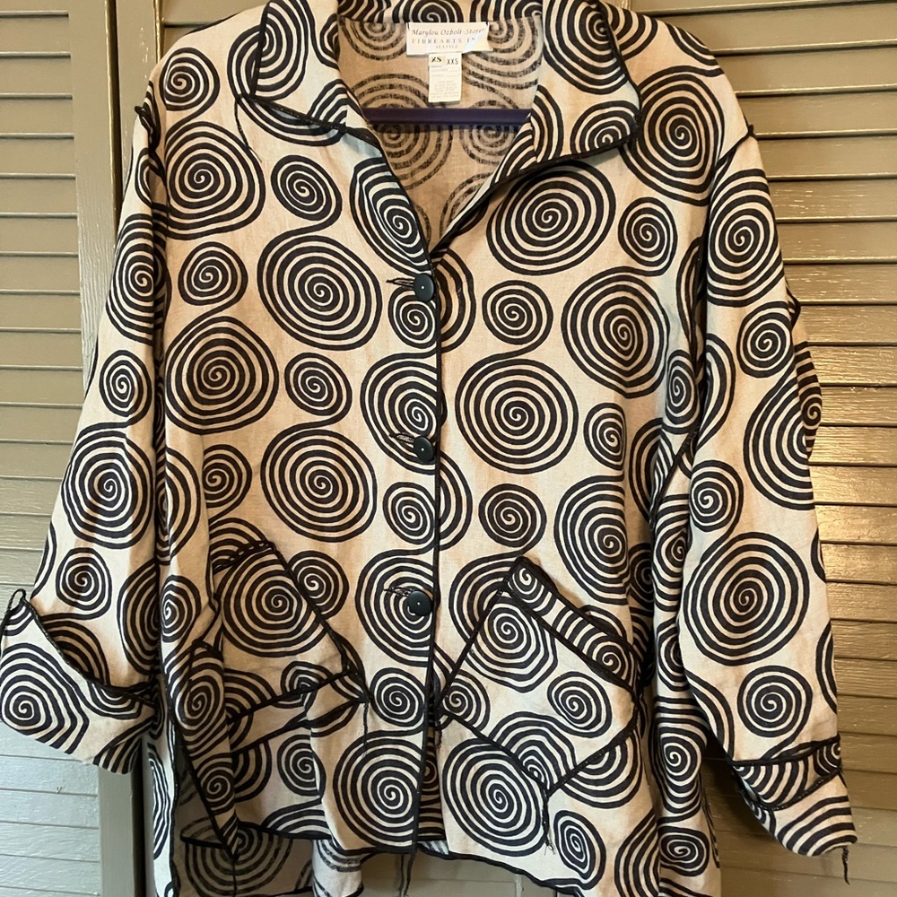 100% Linen “Artwear” blouse